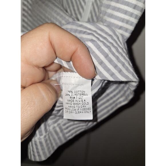 J'envie Gray & White Stripped Zip-up Tennis/Golf Club Vest Size 12 Athleisure - Picture 4 of 4